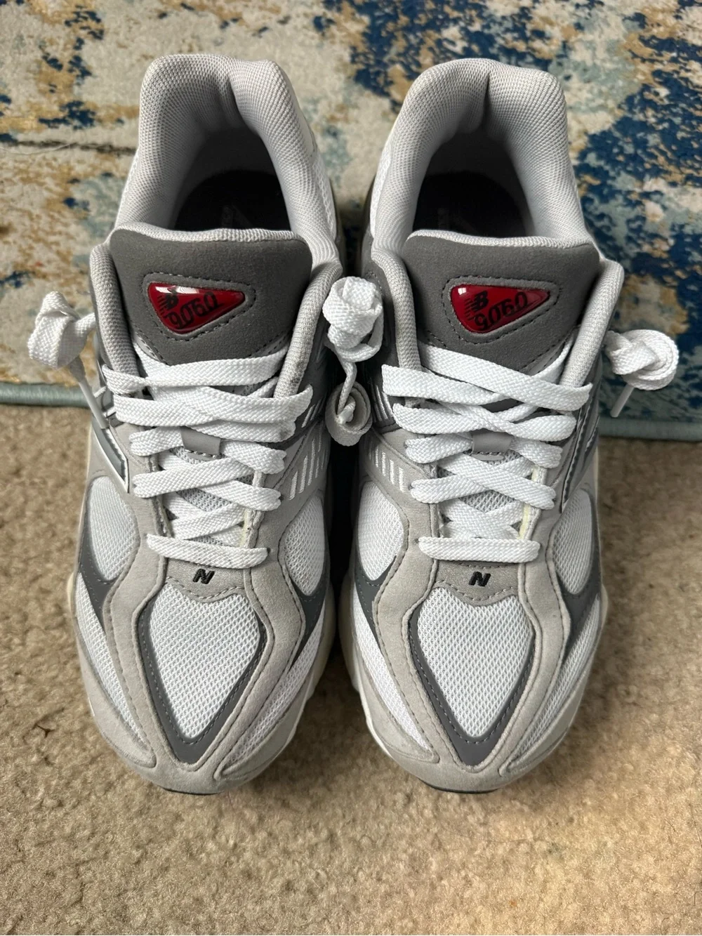New Balance Women's Gray, White & Cream Chunky Retro Sneakers